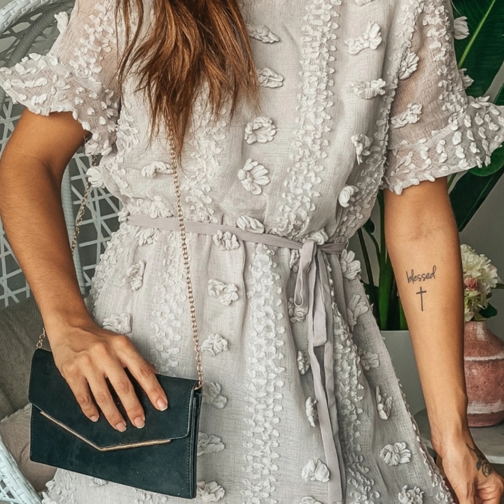 &merci Textured Pom-Pom Dress
